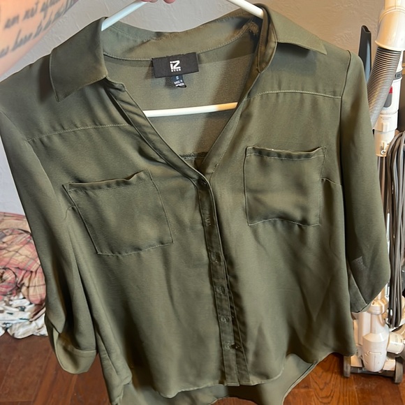 army green dress shirt - Picture 1 of 1